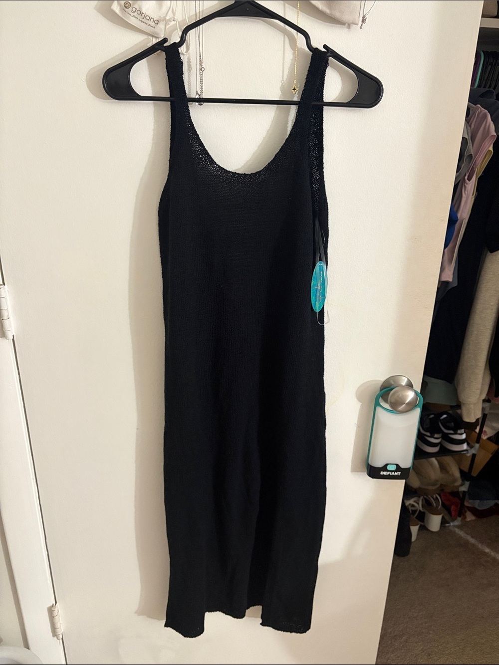 Black Knit Swim Coverup Maxi Dress - Classic Beach Layer